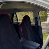 Waterproof Car Seat Towel – Black Racing Red |  Towel Society