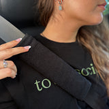 Waterproof Seatbelt Protector 2 Pack – Black | Towel Society
