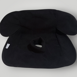 Black waterproof child seat towel on a  white background