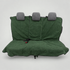 Moss Green waterproof back seat towel fitted across a rear bench seat on a light grey studio background