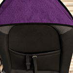Purple towel rear storage detail