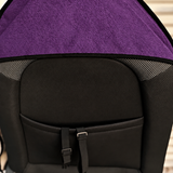 Purple towel rear storage detail